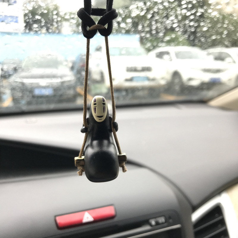Anime Car Accessories of No Face Man Car , Hanging Swing ,for Car Rear View  Mirrior ,Office Home Hanging Micro Landscape Decor.