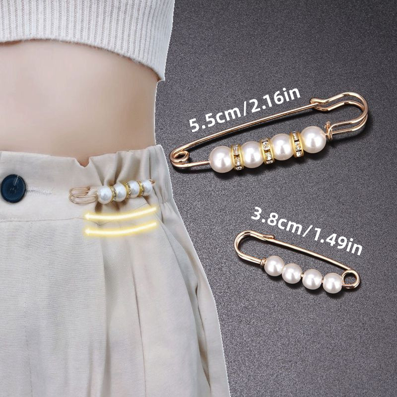 New 3pcs/set Pearl And Rhinestone Pins Brooch For Women And Men in