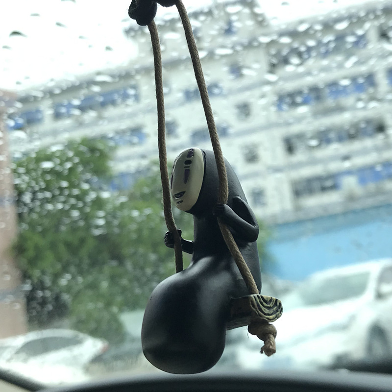 WYJS Anime Car Accessories of No Face Man Car Pendant Hanging Swing, for Car Rear View Mirror Accessories