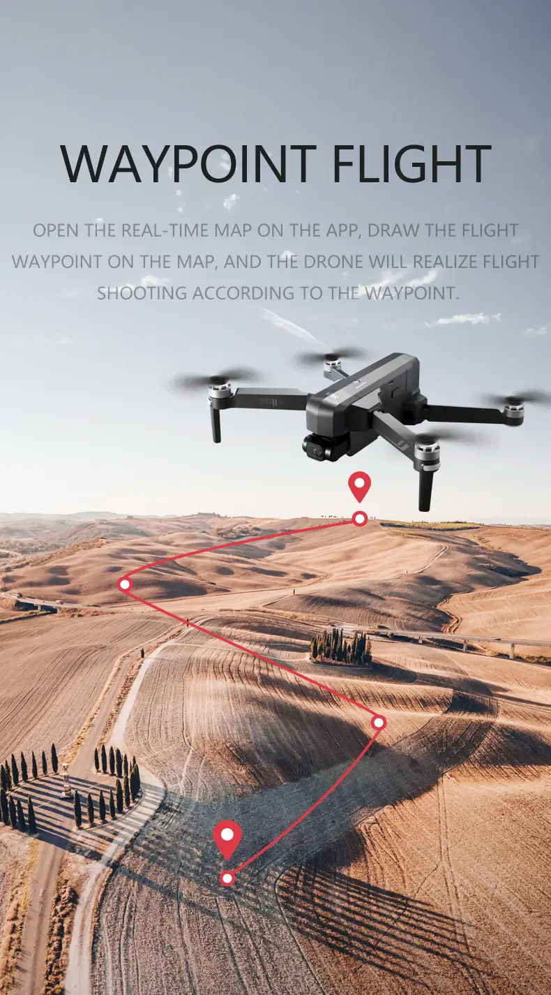 capture spectacular 4k footage with this advanced drone 2 axis gimbal 5g image transmission gps return brushless power smart follow waypoint flight gesture photography details 12