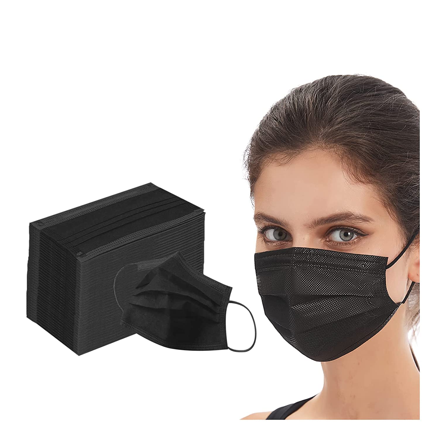 Black Disposable Face Masks