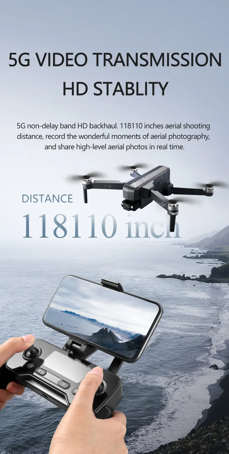 capture spectacular 4k footage with this advanced drone 2 axis gimbal 5g image transmission gps return brushless power smart follow waypoint flight gesture photography details 9