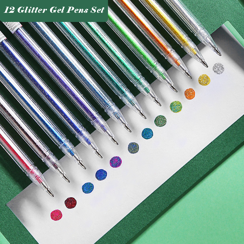 Gel Pens Coloring Sets Glitter - Free Shipping For New Users - Temu Cyprus