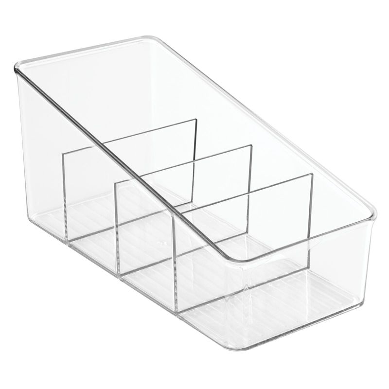 Plastic Kitchen /pouch Organizer Caddy Plastic Kitchen Storage With Clear Dividers & Labeled Compartments - Durable Space- Organizer For Cabinets, Countertops, Seasonings, Spice Storage Solution