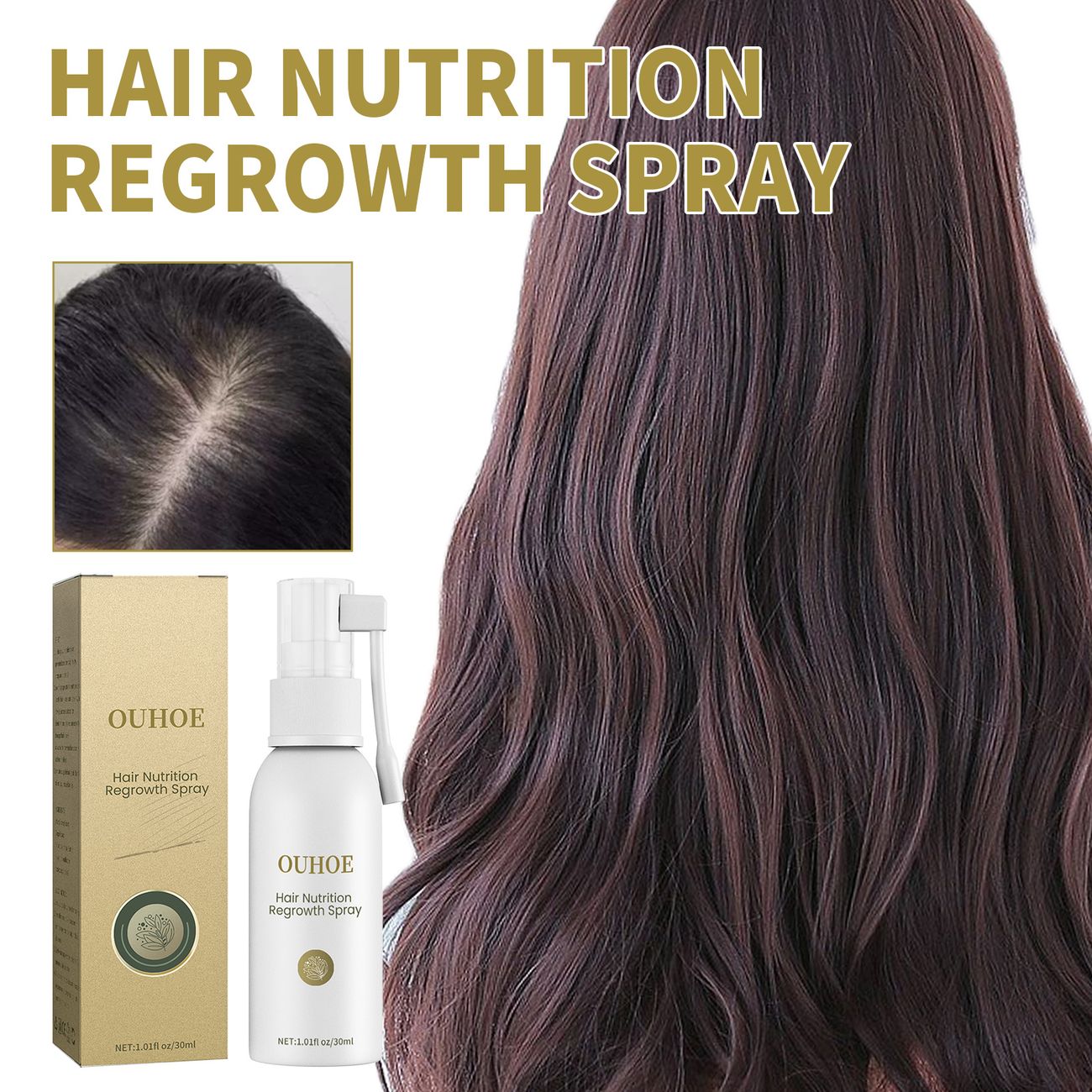 1pc Hair Nutrition Regrowth Spray Strong Solid Hair Repair Moisturizing Hair  Roots Dry And Frizzy Hair Spray - Health & Household - Temu