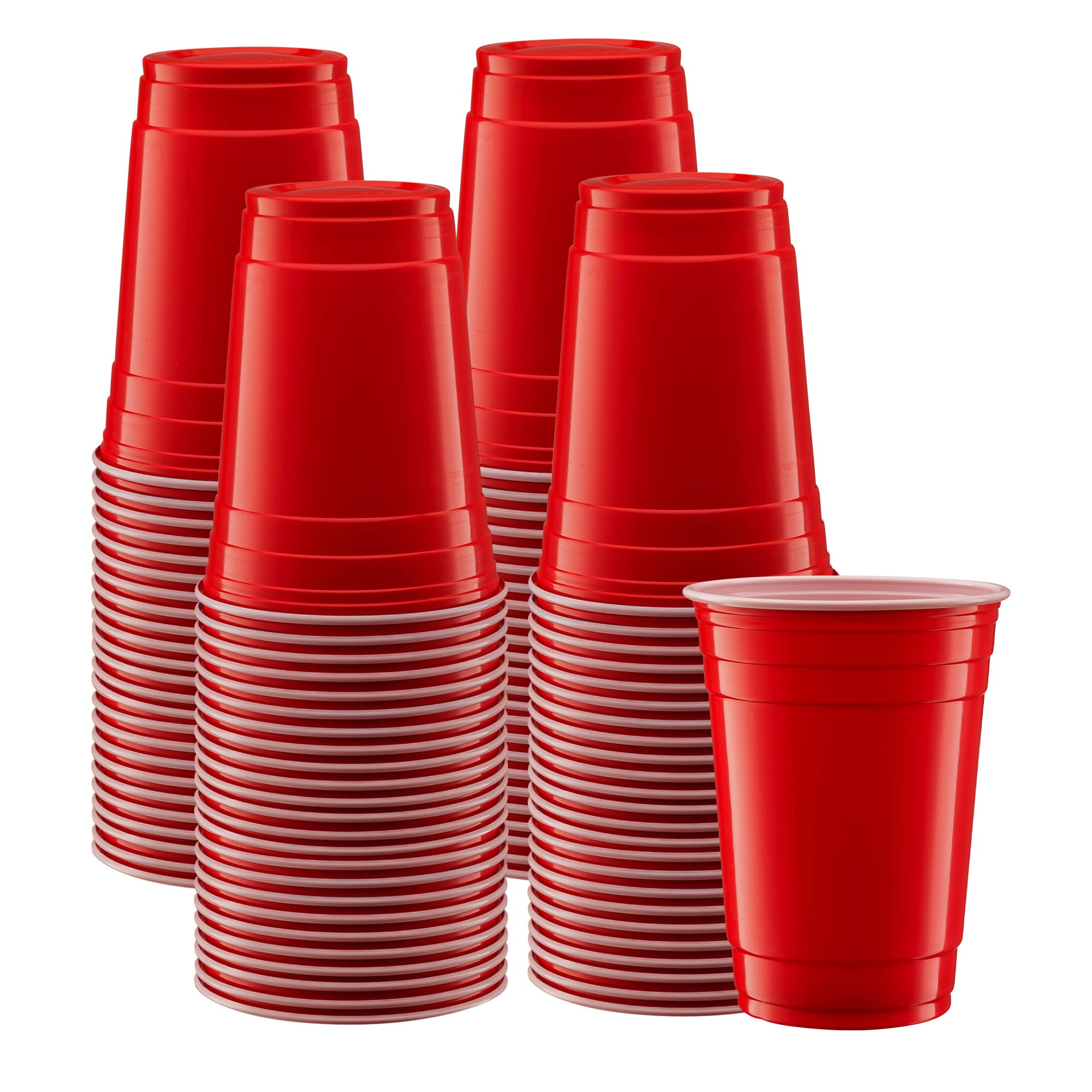 Disposable Party Plastic Cups Black Blue Red Beer Pong Party Drink