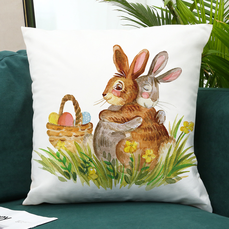 Rabbit Pillow Cover 18 by 18 Inches