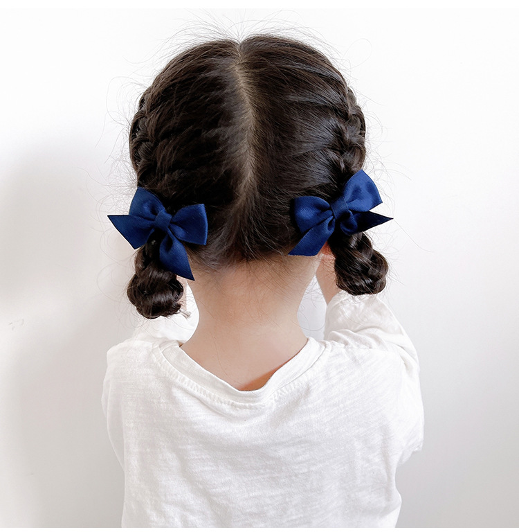 2pcs/1set Children's Fabric Three-dimensional Bow Hair Clip Girls Hair Accessories Hair Card, Ideal choice for Gifts