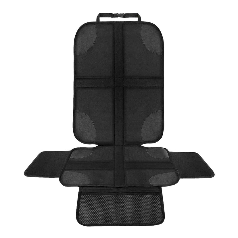 TEMU 1/2pcs Car Seat Protector With Wide Large Particle Silicone Non-slip Base Material Waterproof 600d Fabric 2 Storage Bags