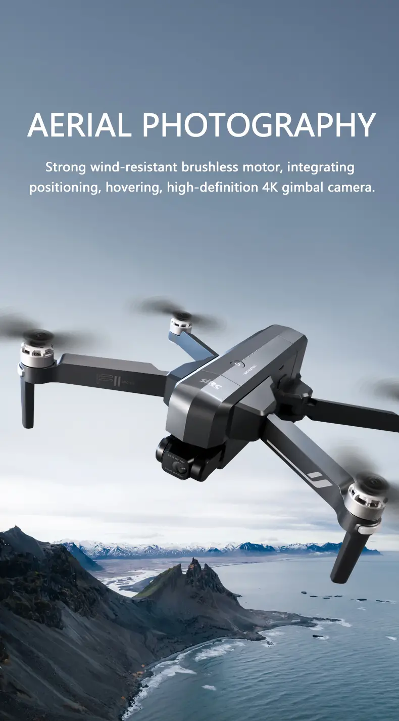 capture spectacular 4k footage with this advanced drone 2 axis gimbal 5g image transmission gps return brushless power smart follow waypoint flight gesture photography details 1