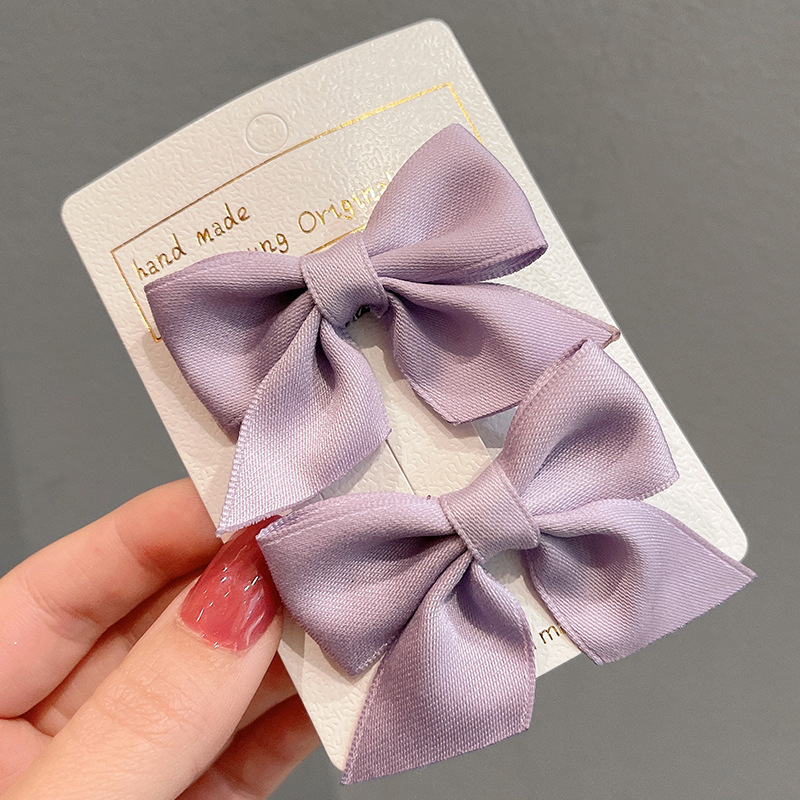 2pcs/1set Children's Fabric Three-dimensional Bow Hair Clip Girls Hair Accessories Hair Card, Ideal choice for Gifts
