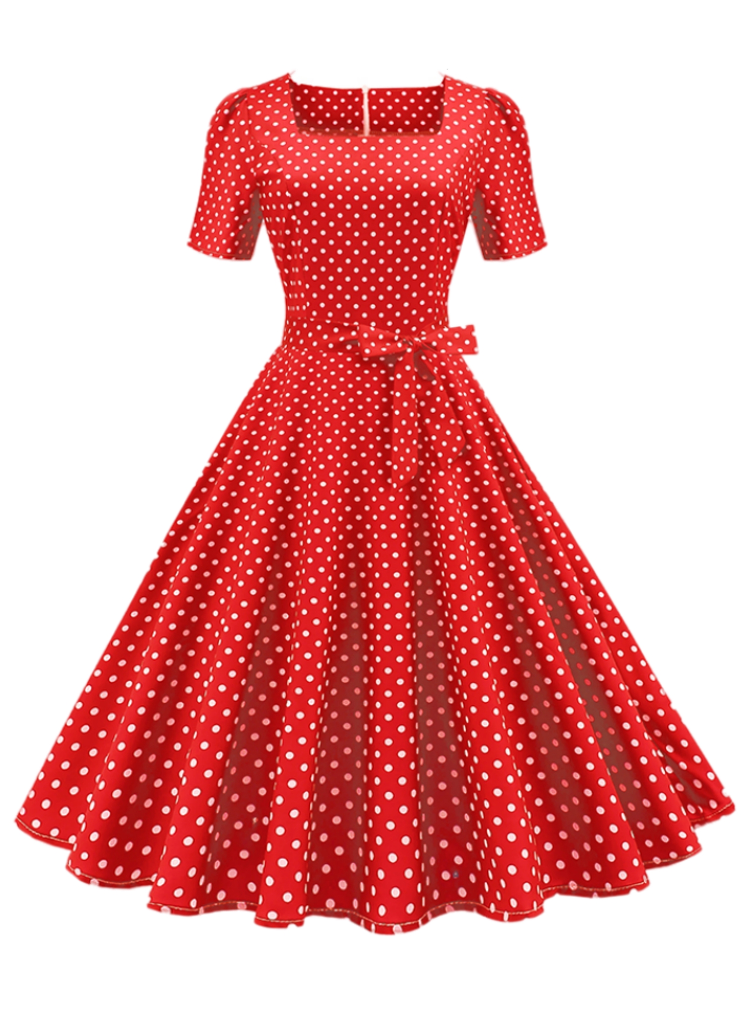 Vestidos franceses retrô decote quadrado malha moda vestido delicado  elegantes cor sólida retrô feminino (cor: vermelho, tamanho: código m)  (código m vermelho)