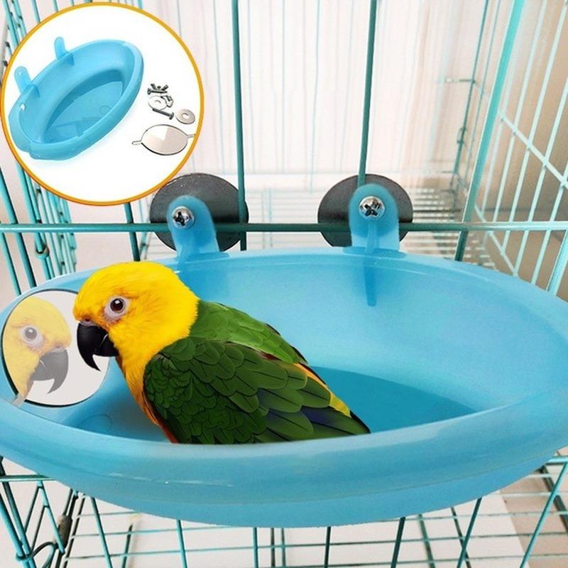 

Portable Bird Bathtub - Pet Bathing Supplies For Small Animals - Plastic Animal Shower Basin With Easy Drainage