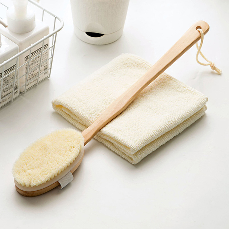 Wooden Long Handle Body Rubbing Shower Brushes Detachable Temu