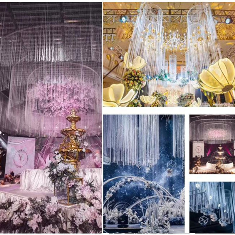 1pc flying screen tassel curtain string sparkle curtain room divider door window decoration details 3