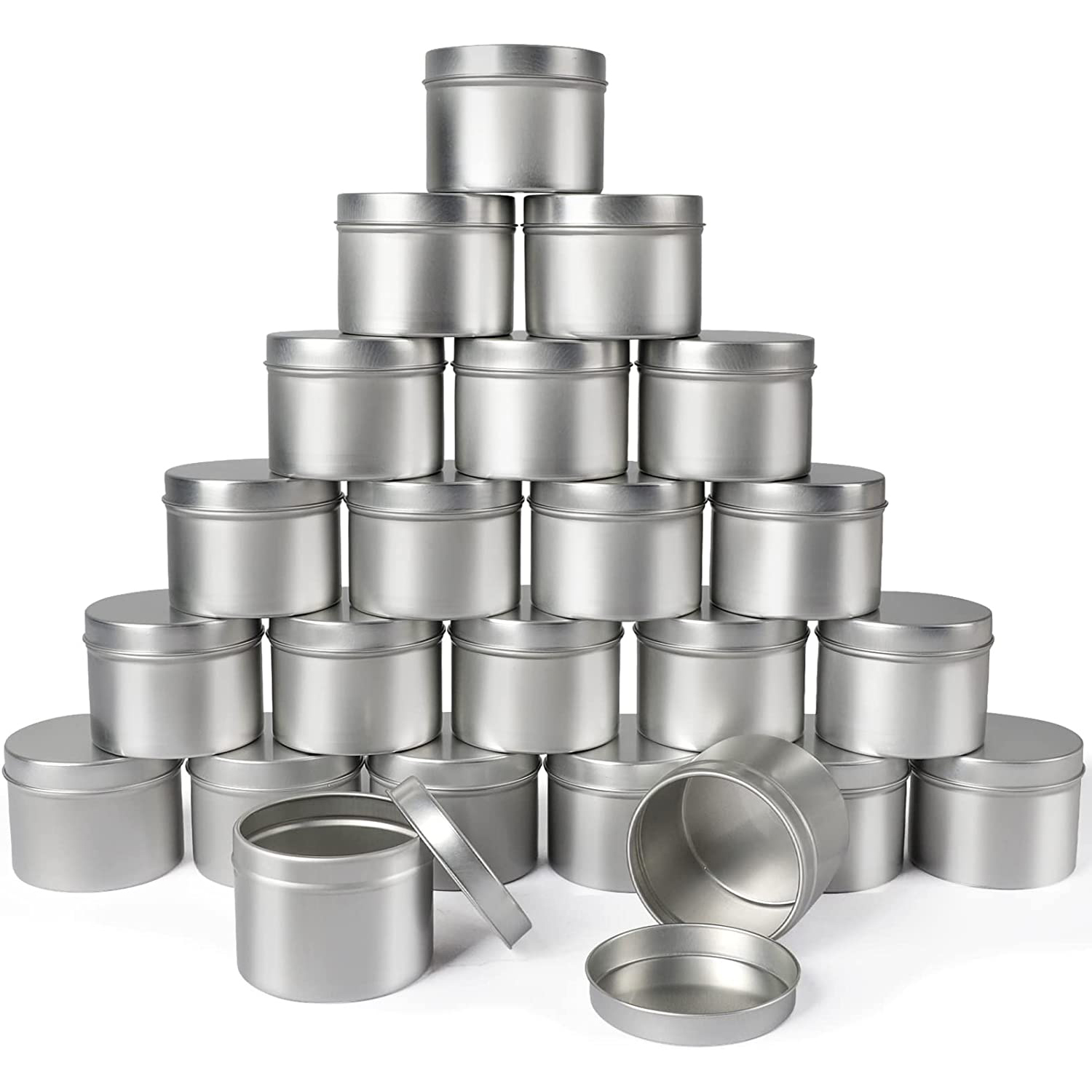 Candle Tins Round Metal Tins With Lids For Candle - Temu