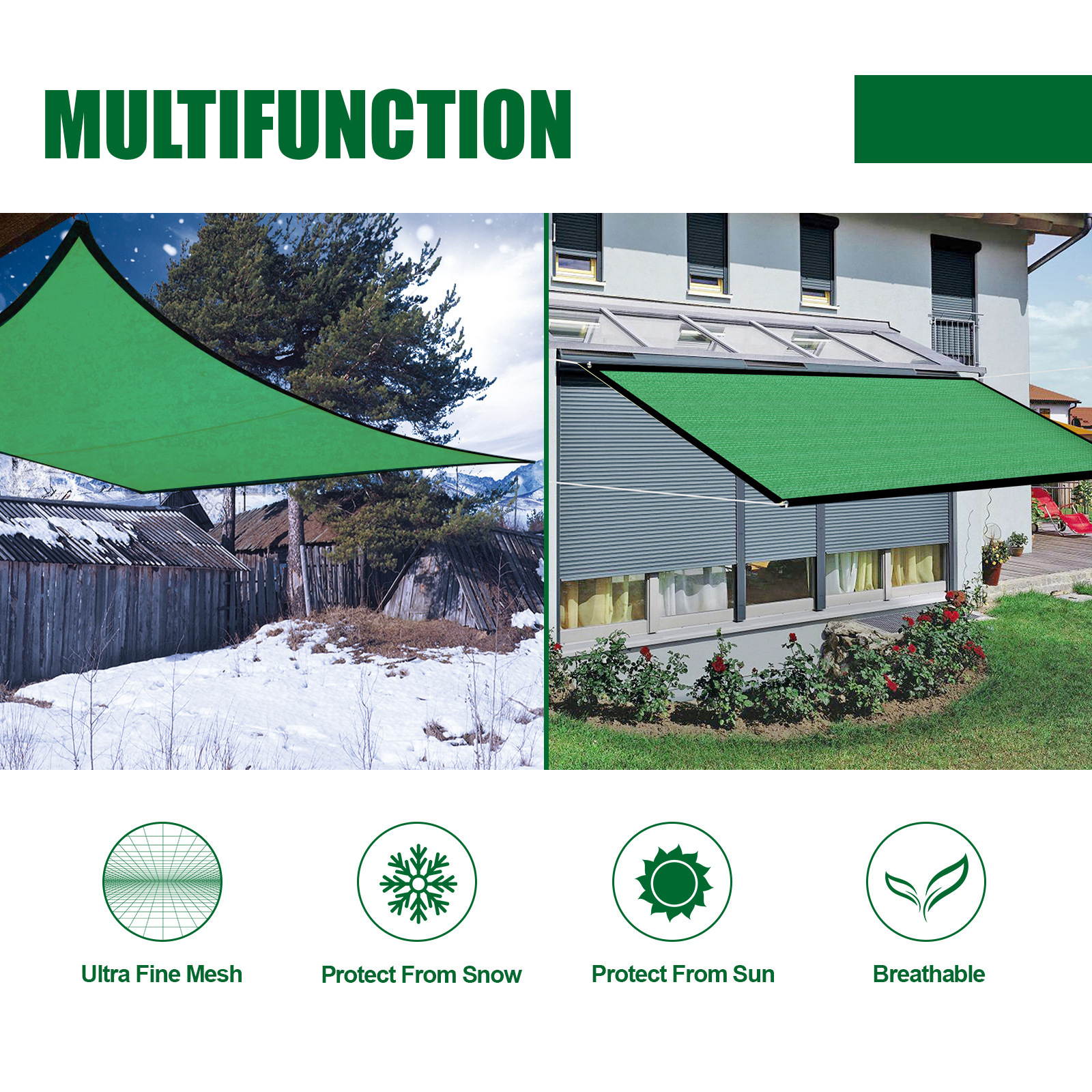 Keep Cool Protected Green Sun Shade Cloth Perfect Balconies Temu