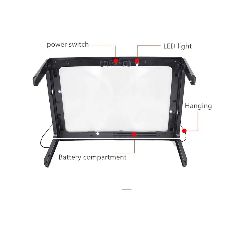 Magnifying Glass Rectangular Foldable Reading Magnifying - Temu