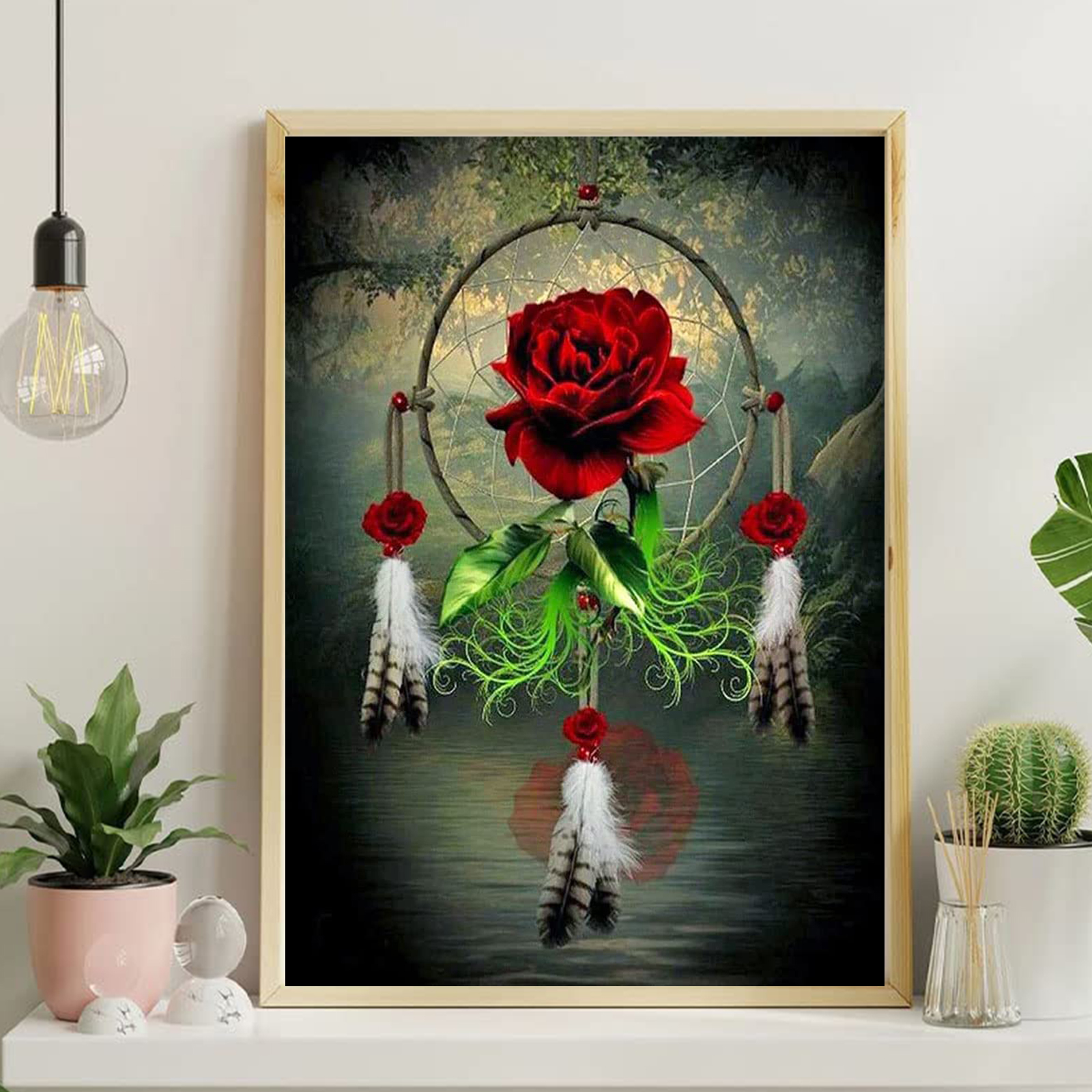 5d Diamond Painting Kits Dream Catcher Paint With Diamonds Rose Flower  Feather Green Leaf For Home Wall Decor Diy Full Drill Diamond Art By Number  Kits - Temu Kuwait