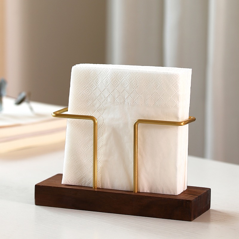 Solid Wood Roll Paper Holder Wall-mounted Tissue Holder Napkin Holders  Bathroom Shelves Paper Roll Holder