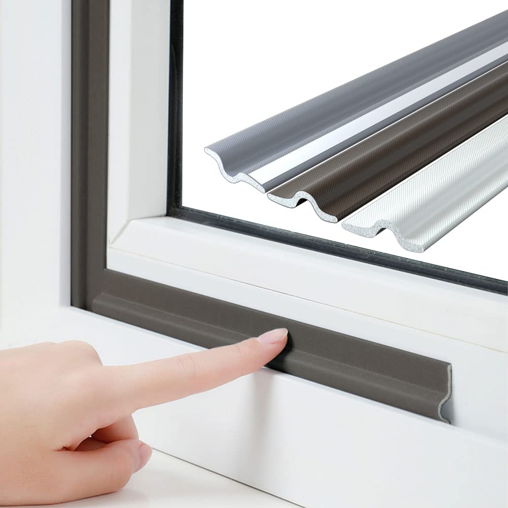 Joint de fenêtre isolant, joint de porte en mousse adhésive, bande de  caoutchouc antichoc anti-froid, 1 rouleaux 15mm (l) X10mm (h) X3m (l),  Battqx noir