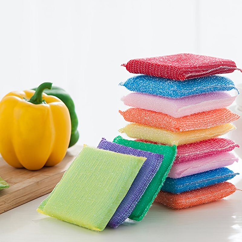 Sponge Home Kitchenware Bowl Dish Wash Scourer Scrubber Cleaning Cleaner  Pads, Random Color, Cleaning Supplies - Temu