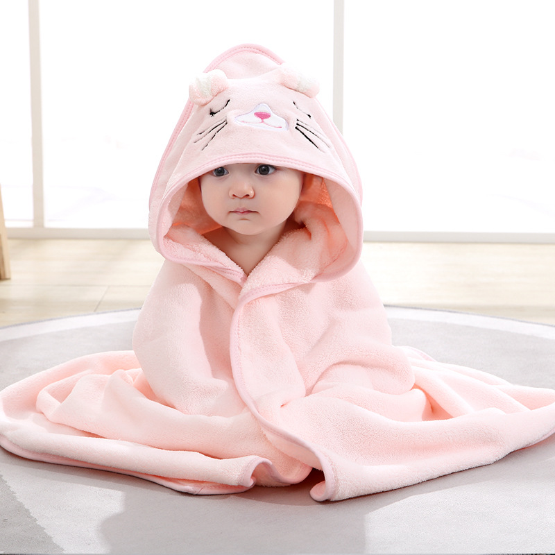 Modelo animal de 37 diseños, toalla de spa de dibujos animados, albornoz  con capucha para bebé