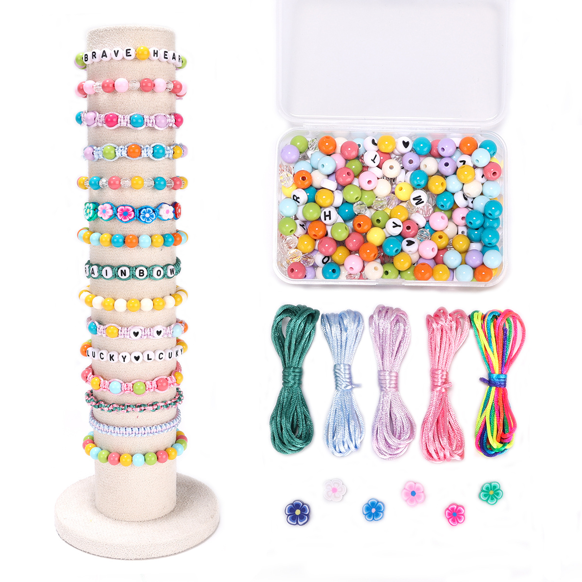 12 Styles Friendship Bracelet Kit With String And Letter - Temu Germany