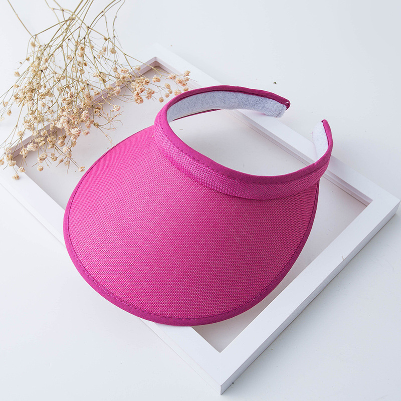 Straw Visor Hat Outdoor Sun Protection Hat for Women