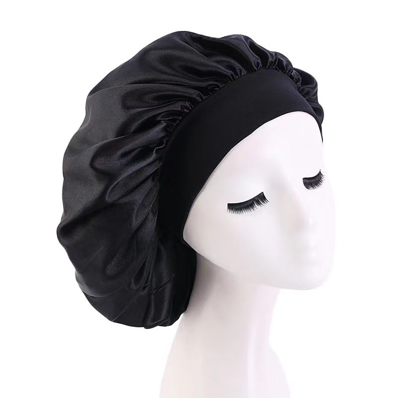 Silky Bonnet Satin Bonnet With Elastic Band Big Bonnet Hair Bonnets For  Curly Hair Sleeping For Bonnets For Women Satin Sleep Cap Sleep Bonnets For  Natural Hair Black Wine Red - Beauty