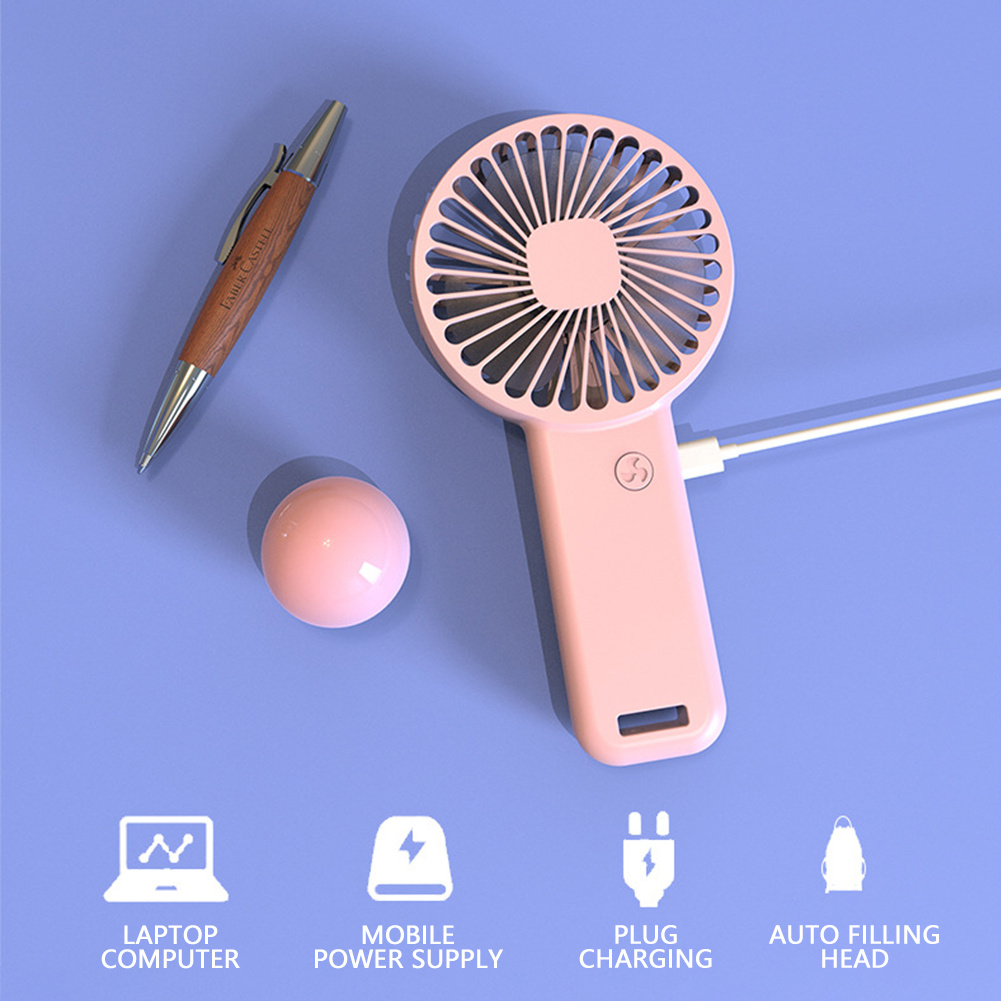 Portable Small Desktop Fan, USB Rechargeable Cooling Fan, Low Noise Eyelash Handheld Fan details 4