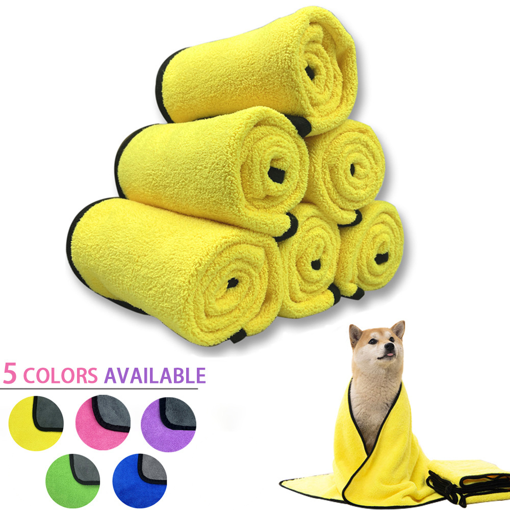 

Quick-drying Pet Dog And Cat Towels, Soft Fiber Towels Water-absorbent Bath Towel Cleaning Pet Towel