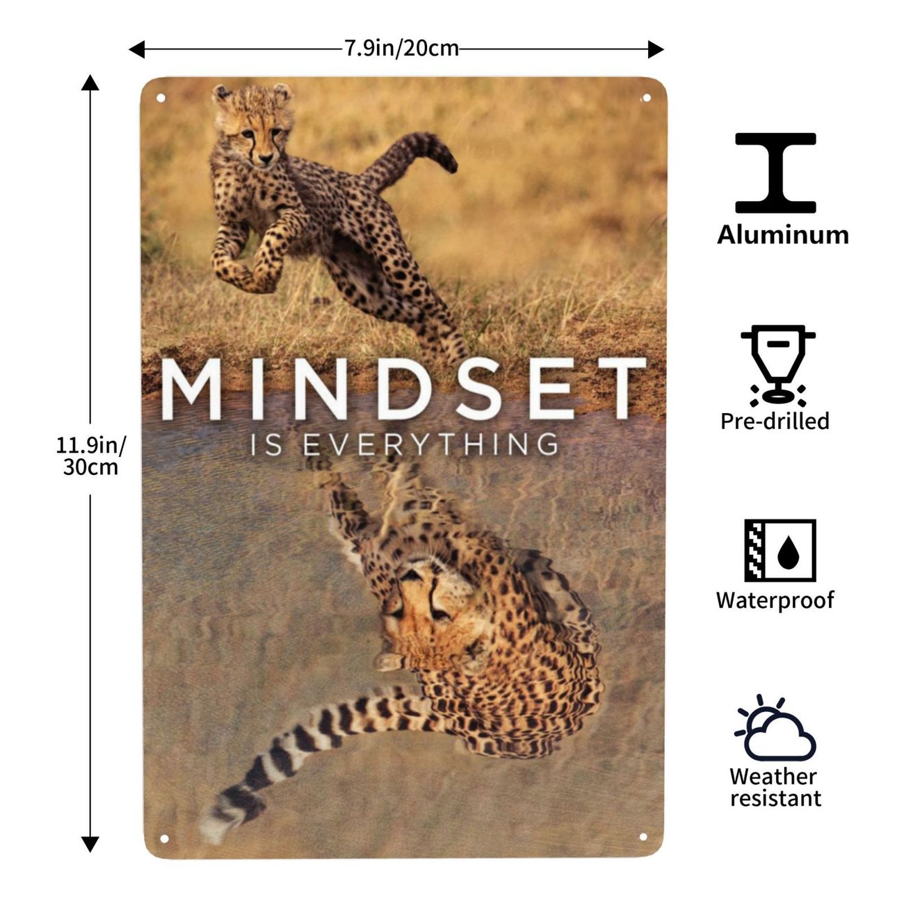 1pc Animal Metal Signs Funny Quotes Plaque Mindset Is Everything  Motivational Inspirational Wall Art For Home Office Bathroom Classroom Cafe  Bar Women Man Best Gifts 8inch 12inch | Shop Now For Limited-time