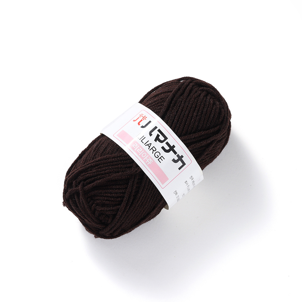 Hilo de lana para tejer bebé de algodón suave dulce de leche hilo grueso hilo  de terciopelo de fibra hilo de ganchillo de lana tejido a mano para suéter  DIY Dengxun unisex