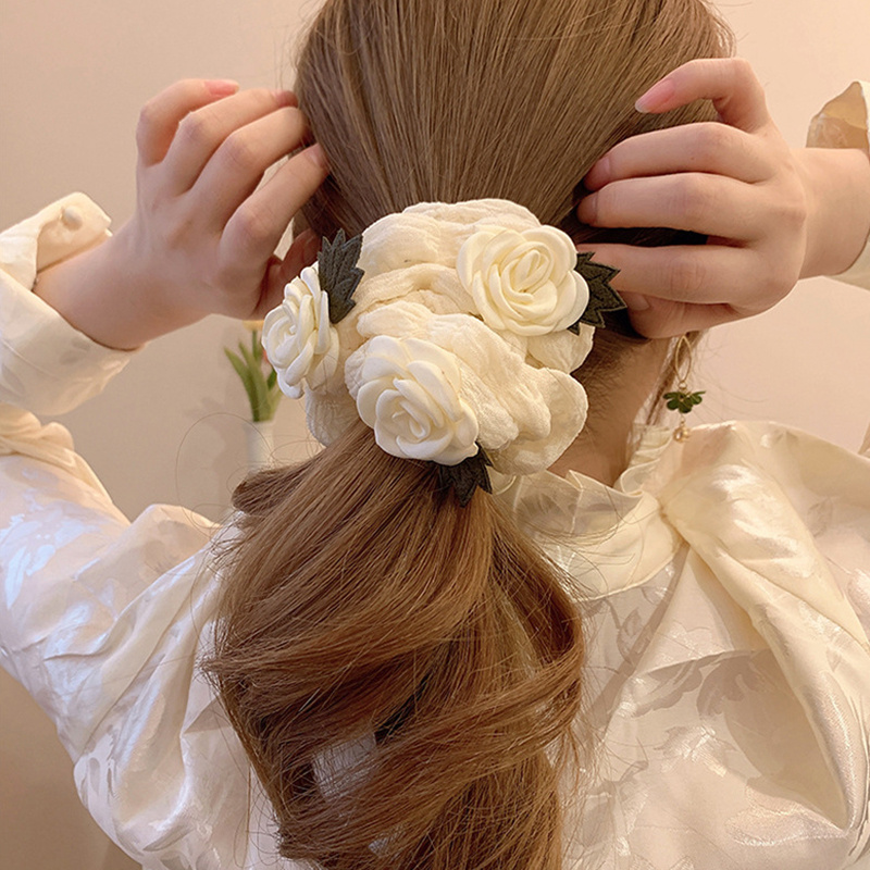 Gomas Pelo Flores Elegantes Coreanas Lazos Pelo Niñas - Temu