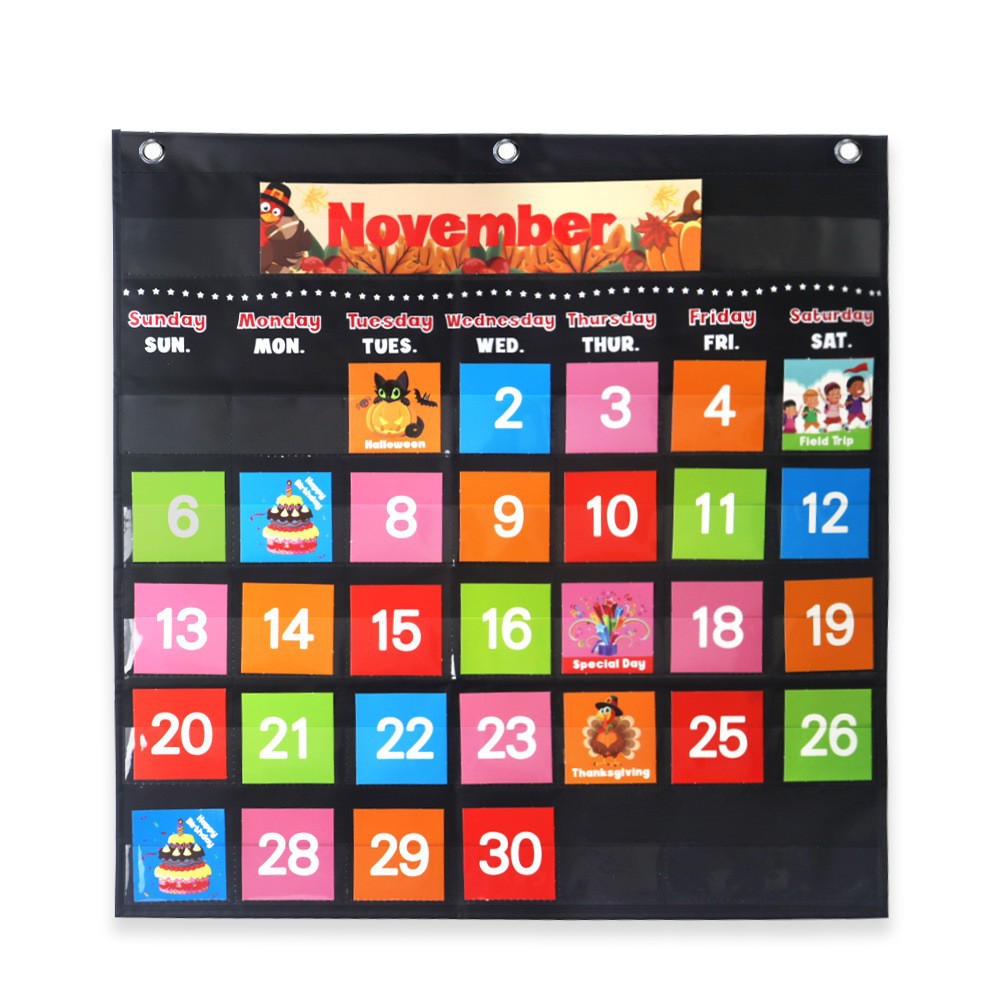 Enhance Kids' Learning A Felt Monthly Calendar Pocket Chart! Temu
