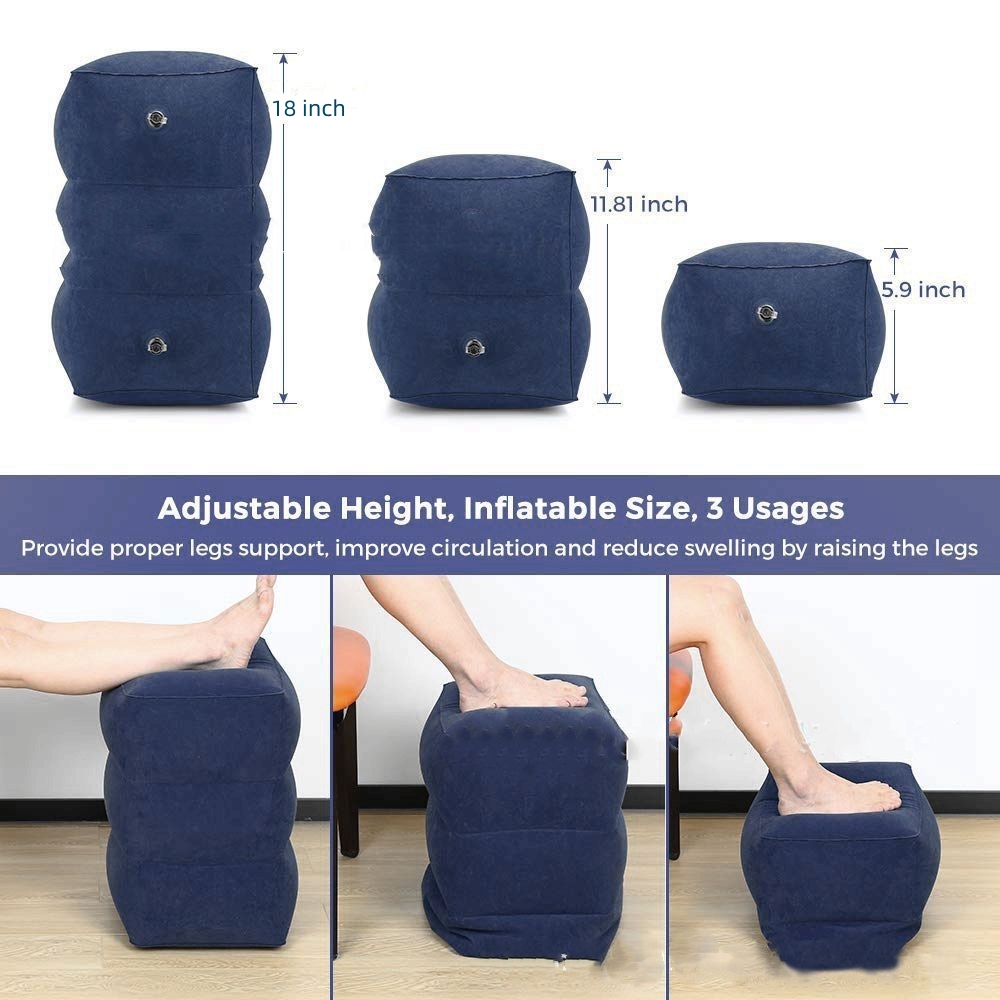 Upgrade Your Travel Comfort: Inflatable Foot Rest Pillow - Temu