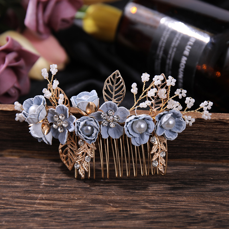 Buy Romp Fashion Feather Leaf Design Old Brass Alloy Metal Hair