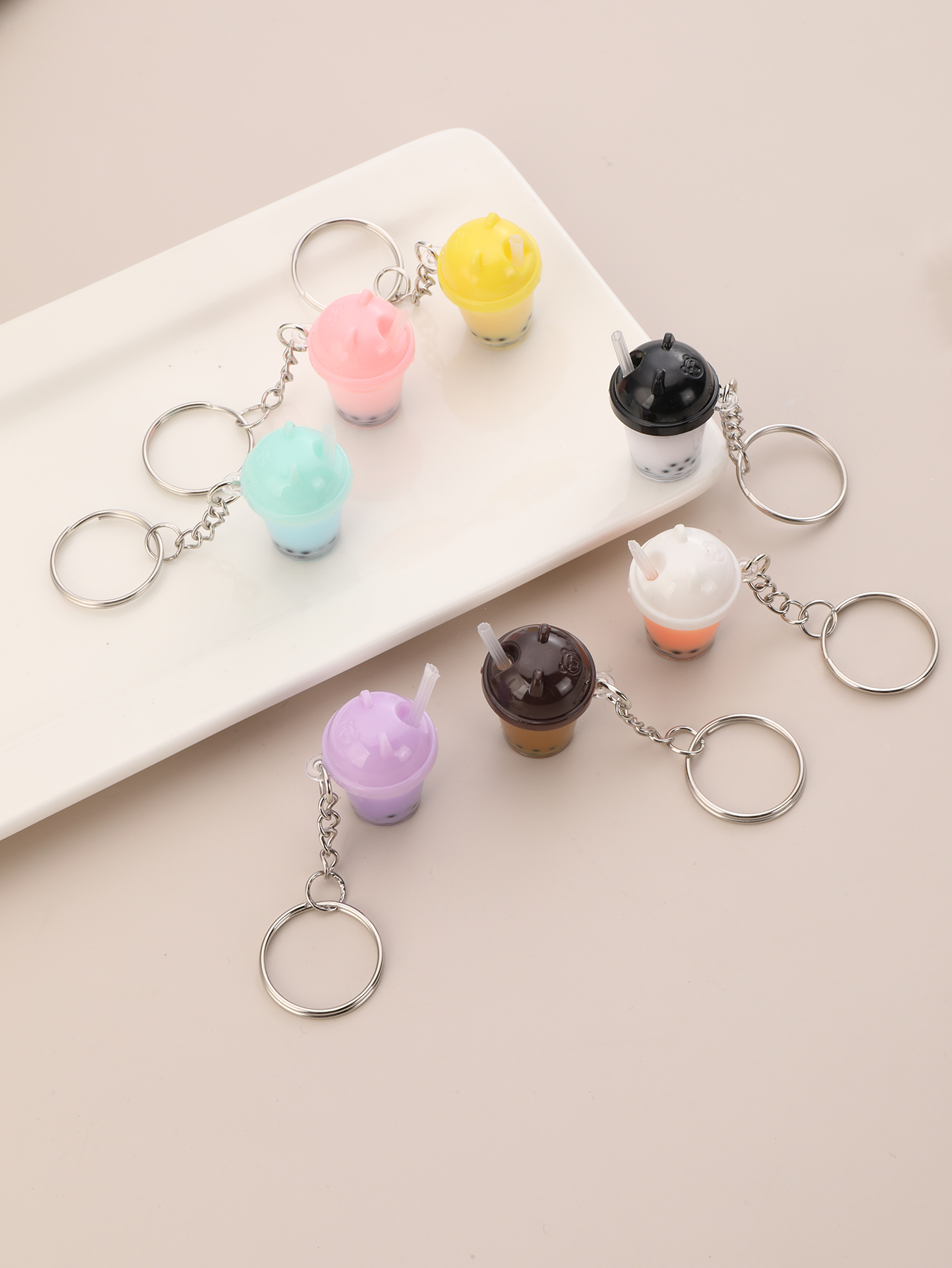 Acrylic Milk Tea Cup Keychain Simulation Food Mini Bottle - Temu