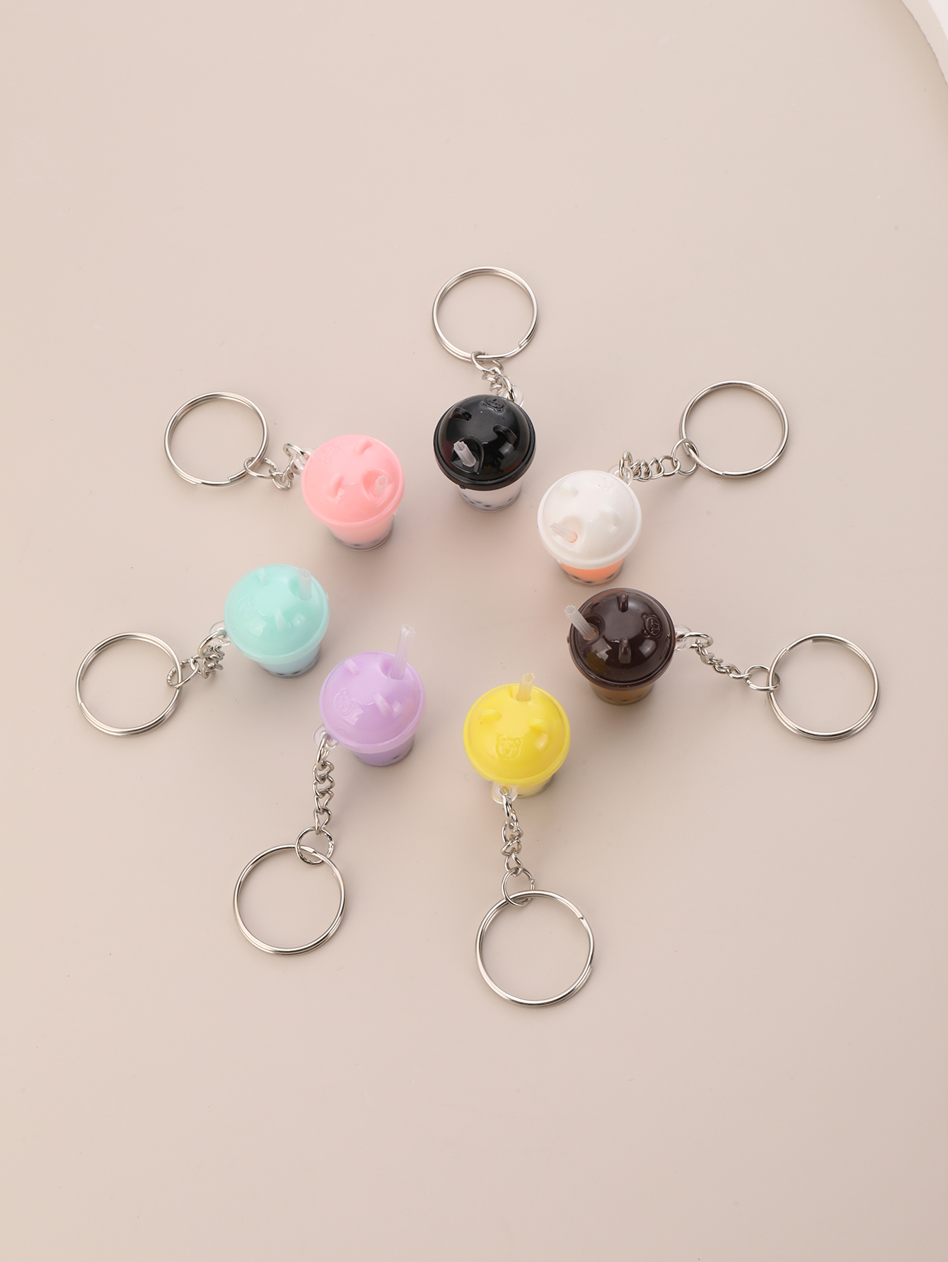 Acrylic Milk Tea Cup Keychain Simulation Food Mini Bottle - Temu