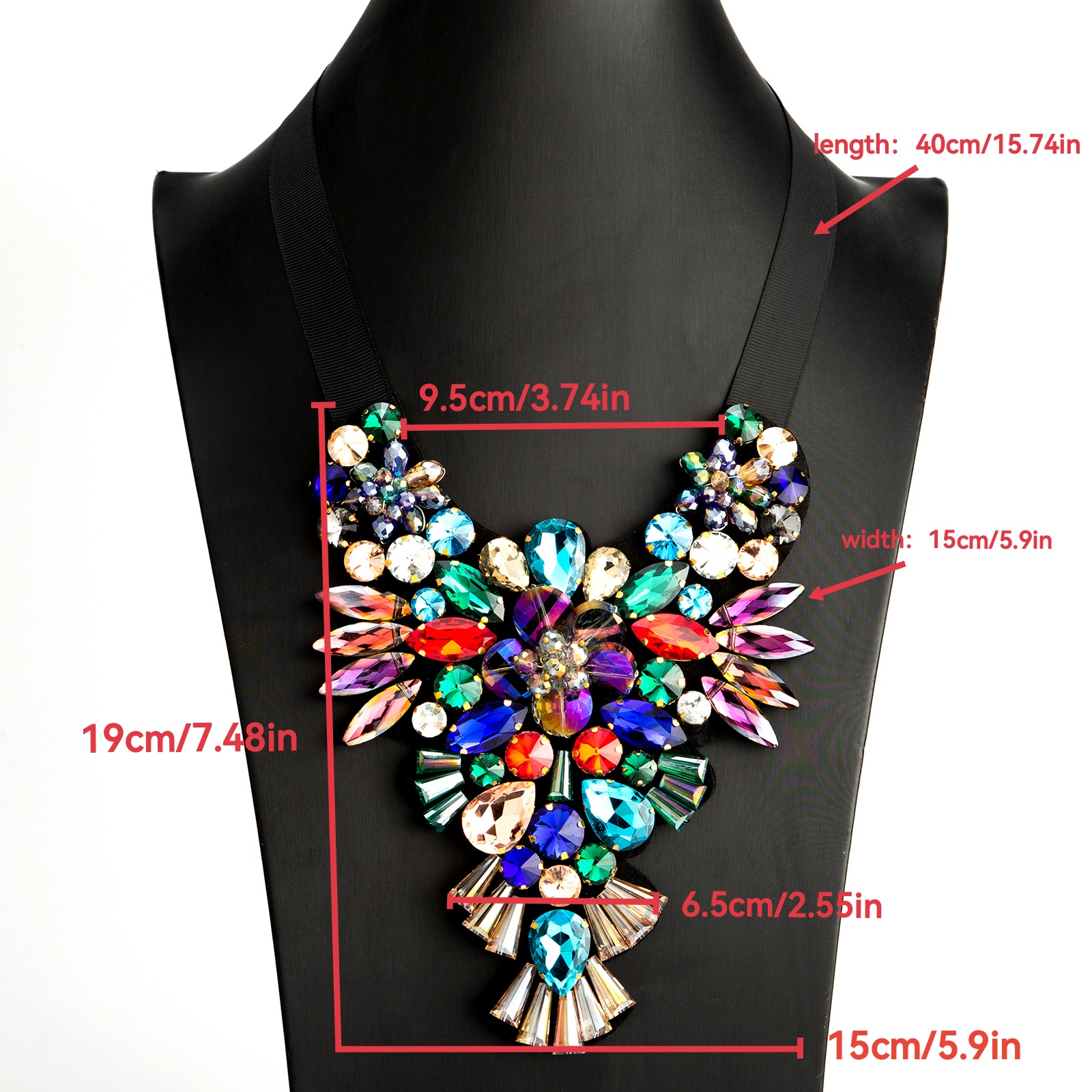 New Rhinestone Statement Necklace Collares Pendant Bib Necklaces