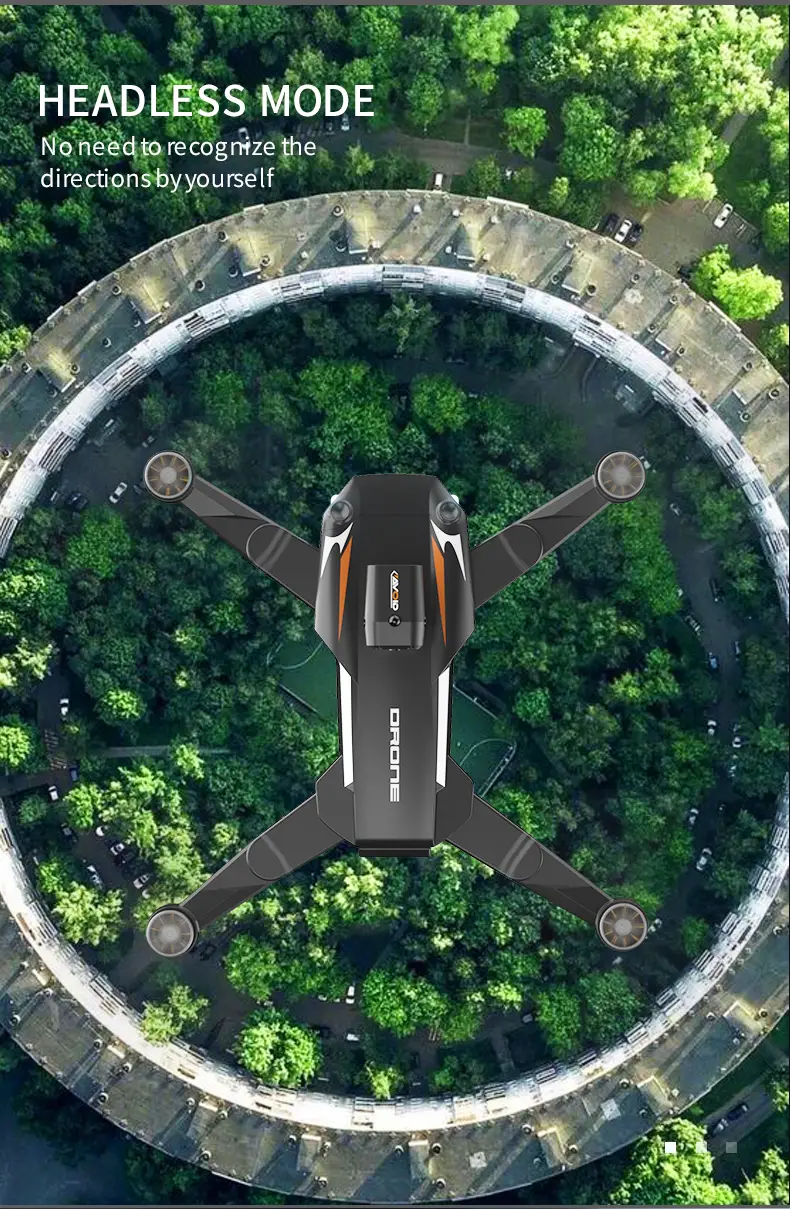 drone 4k pixels with 2 cameras 90 degree automatic adjustment camera low battery automatic return signal interruption automatic return gps follow waypoint flight one button details 16