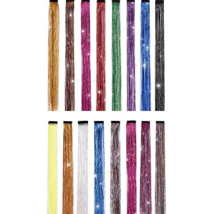 Colorful Clip In Hair Tinsel Kit Fairy Hair Tinsel Kit For - Temu