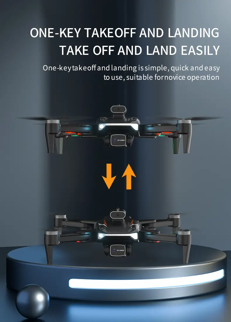 drone 4k pixels with 2 cameras 90 degree automatic adjustment camera low battery automatic return signal interruption automatic return gps follow waypoint flight one button details 17