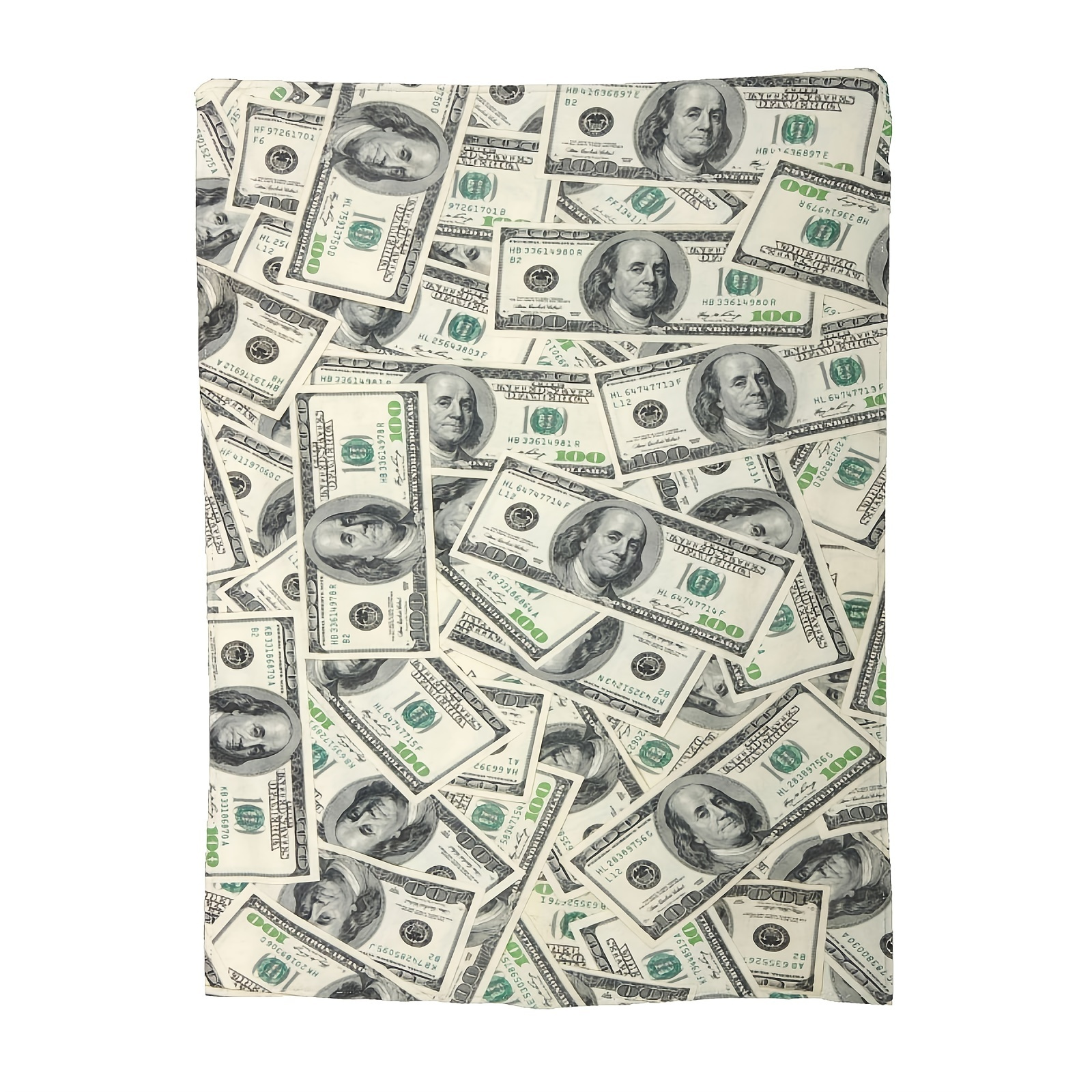  Jekeno Money Blanket 100 Dollar Bills Pattern Print