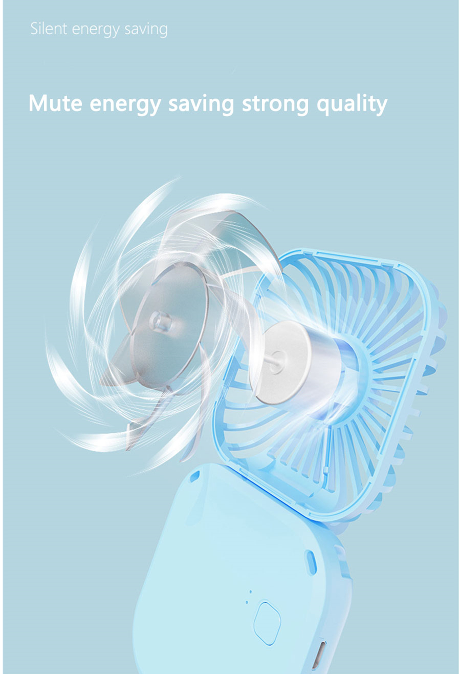 Mini Folding Hanging Neck Fan Foldable Hanging Neck Fan Mini Folding Personal Fan, 3 Speeds USB Charging For Travel Indoor And Outdoor details 6