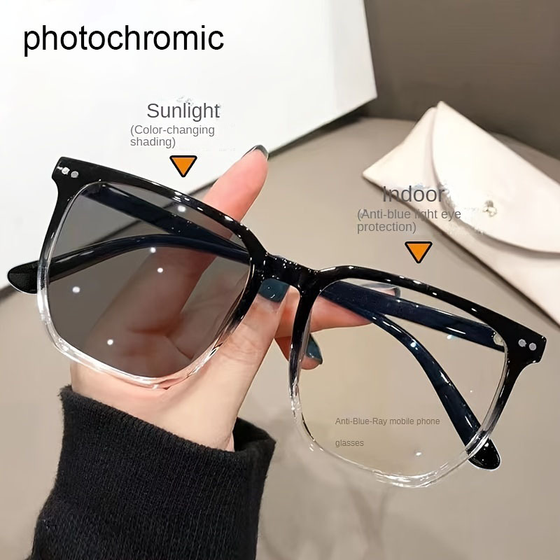 Vintage Oval Transparent Glasses Light Blocking Spectacles