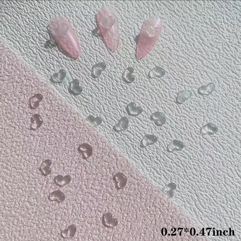 Nail Transparent Heart Parts, Resin Nail Art Decoration