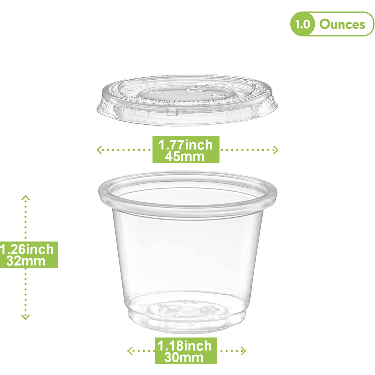 ICYANG 50 Sets 1.5 Ounce Plastic Jello Shot Cups Portion Cups Souffle  Condiment Sampling Cup with Li…See more ICYANG 50 Sets 1.5 Ounce Plastic  Jello