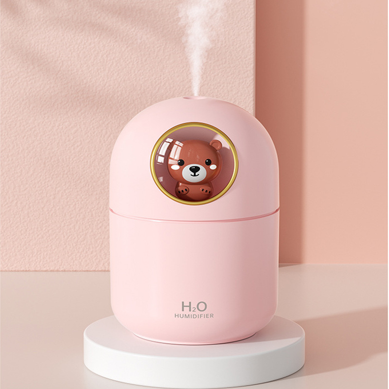 YUNLOVXEE Cat Small Humidifier for Bedroom - 300ml Mini Cool Mist  Humidifiers with Night Light, 2 Spray Modes, Ultra-Quiet, Portable Personal  Air Humidifier for Women Kids Room Office Desk Car (Pink) 